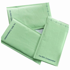 Eco Friendly Custom Waterproof Biodegradable Light Pink Poly Bubble Mailer Courier Bags Padded Envelopes With Own Logo