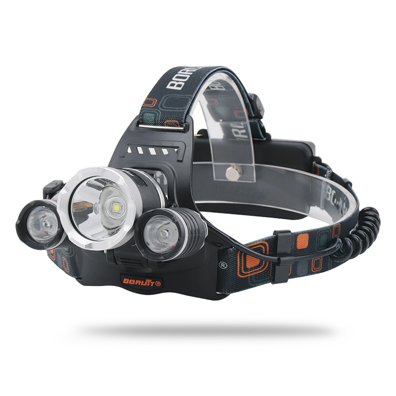 Boruit RJ-3000 LED Headlamp 3000lm High Power Headlight for Camping