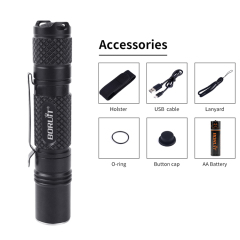 Boruit BC01 High Quality Emergency aviation torch Best Flashlight LED with AA battery