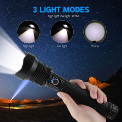 XHP70 Zoom Aluminum USB Rechargeable Tactical LED Flashlight