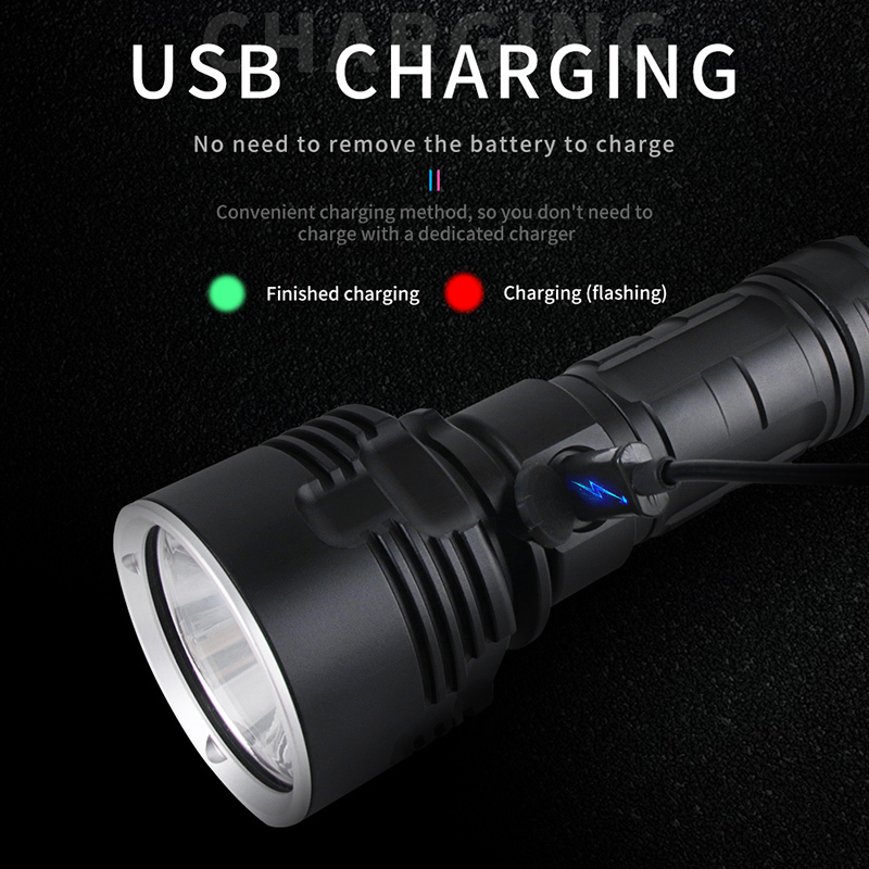 Factory Price High Quality Customized Logo Free Sample Super Bright USB Rechargeable Self Defense LED Flashlight