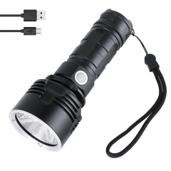 Factory Price High Quality Customized Logo Free Sample Super Bright USB Rechargeable Self Defense LED Flashlight