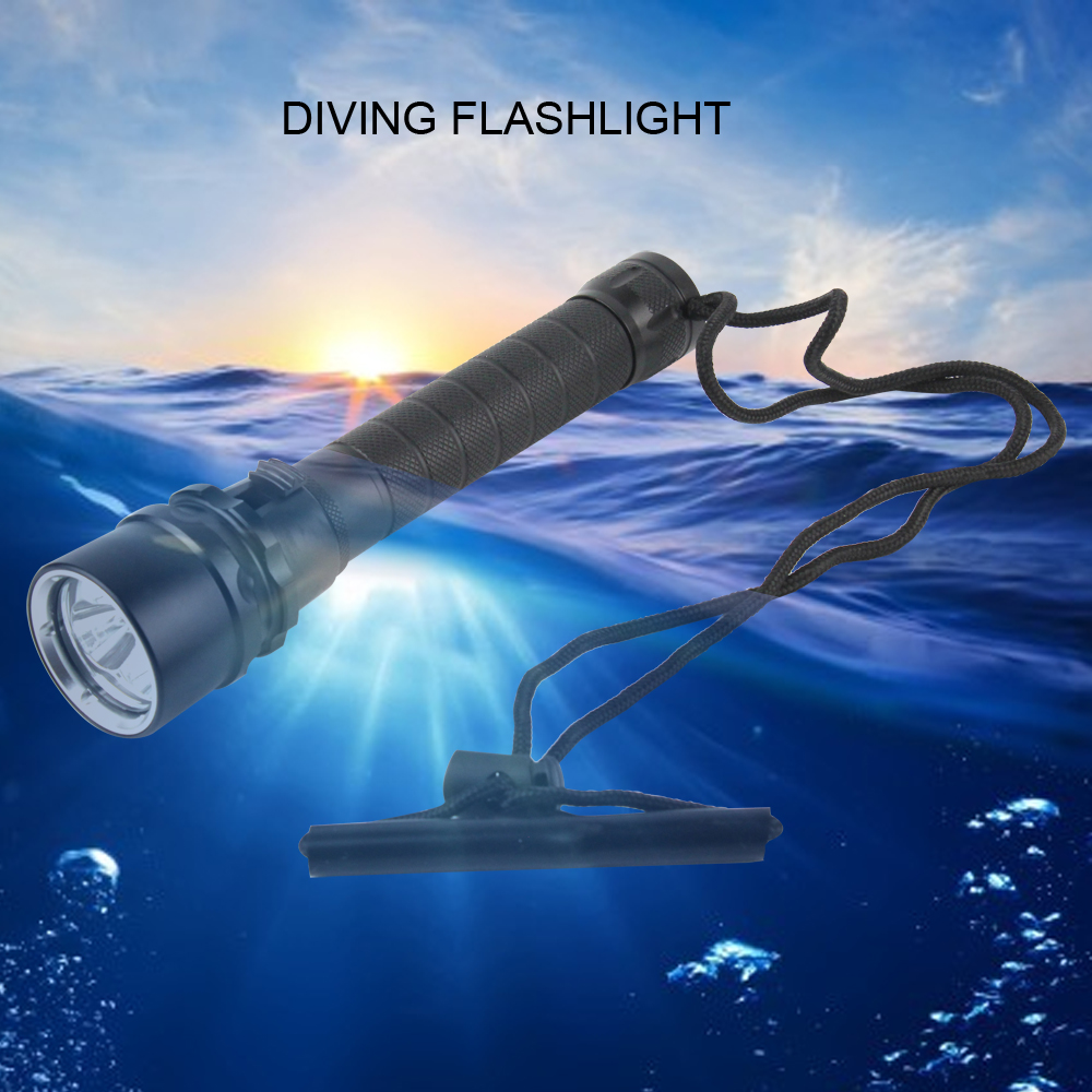 Underwater 100 Meter 3pcs Led UV Diving Torch Lights Waterproof Magnet Flashlight with Purple Light