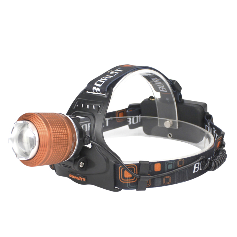 Boruit Headlamp LED Rechargeable Aluminum Head Torch Water Resistant Head Lamps for Hunting