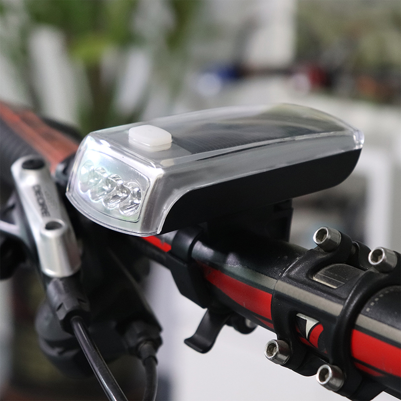 Bike Accessories Mountain Bicycle Lamp Usb Charge Solar LED Bike Light Rechargeable