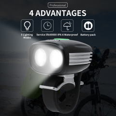 New Model Rechargeable T6 Led 1800 Lumen Light Sensor Bicycle Front Lamp High Power bike lights