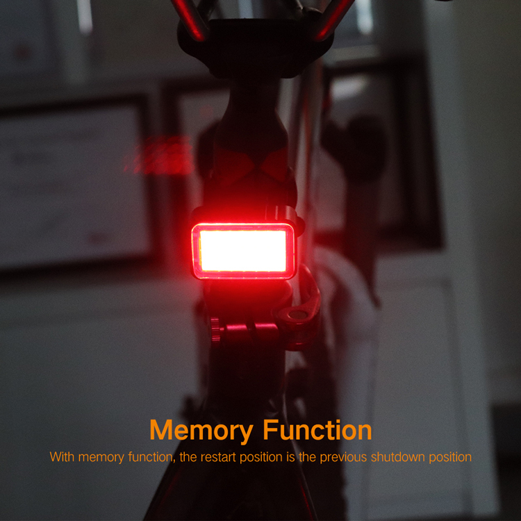 Intelligent Brake Night Riding Accessories Lamp COB LED USB Rechargeable Bicycle Rear Bike Light