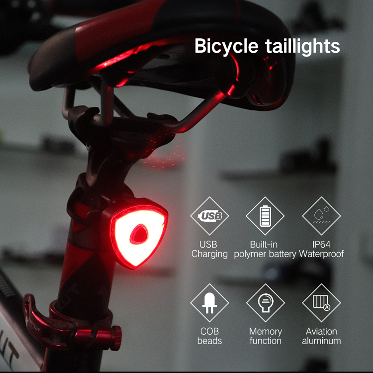 Waterproof Night Riding Accessories Custom Logo Light Usb Rechargeable Bike Lights Led Bicycle Rear light