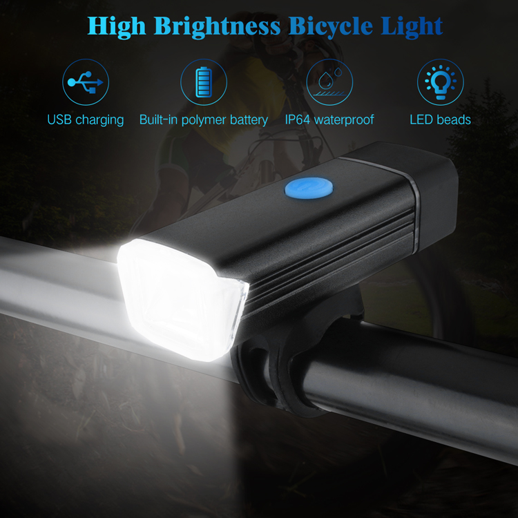 2019 Hot Sell high bright 800MAH USB rechargeable IP64 waterproof bicycle head Light bike front light