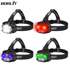 Hight Power Bright Running Hiking Trekking Led Head Torch Light Dimmable IPX7 Waterproof USB charging Four-color headlight LED