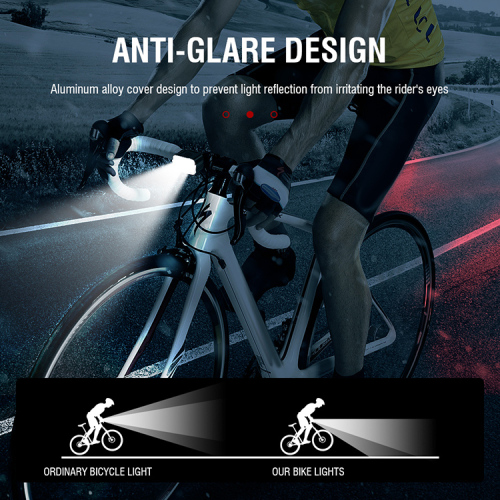 BORUiT L6 Bicycle Light Front Rear Lamp Kit