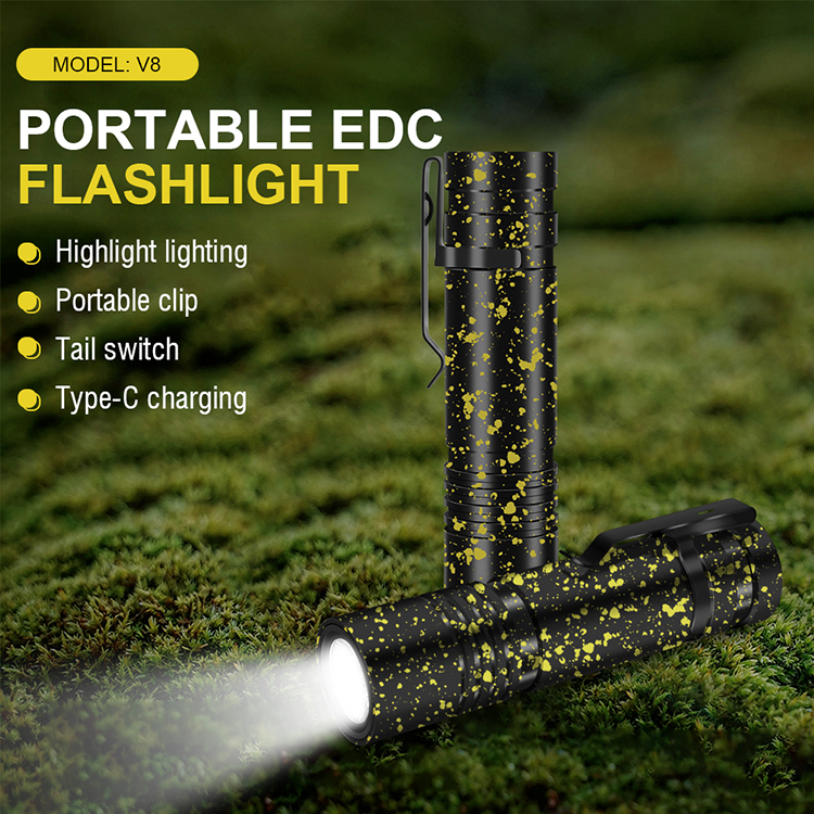 BORUiT V8 800 Lumen Type C EDC Flashlight