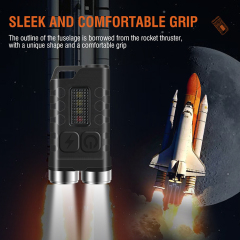 BORUiT V3 900 lumen high power flashlight IP65 magnet red uv color hand torch keychain flashlight