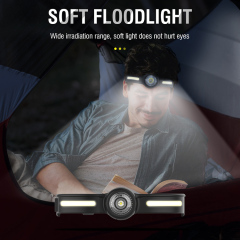 BORUiT GT10 Wide Range Spot Light LED Headlamp Rechargeable Waterproof COB Head Lantern