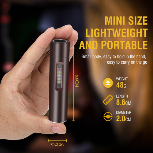 BORUiT V5 Portable EDC Flashlight Multi Color Rechargeable 500lm Hand Torch