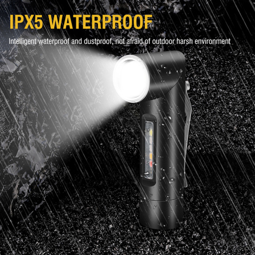 BORUiT V5S Mini Keychain Flashlight Head Rotate Type C Rechargeable UV Light EDC Flashlights