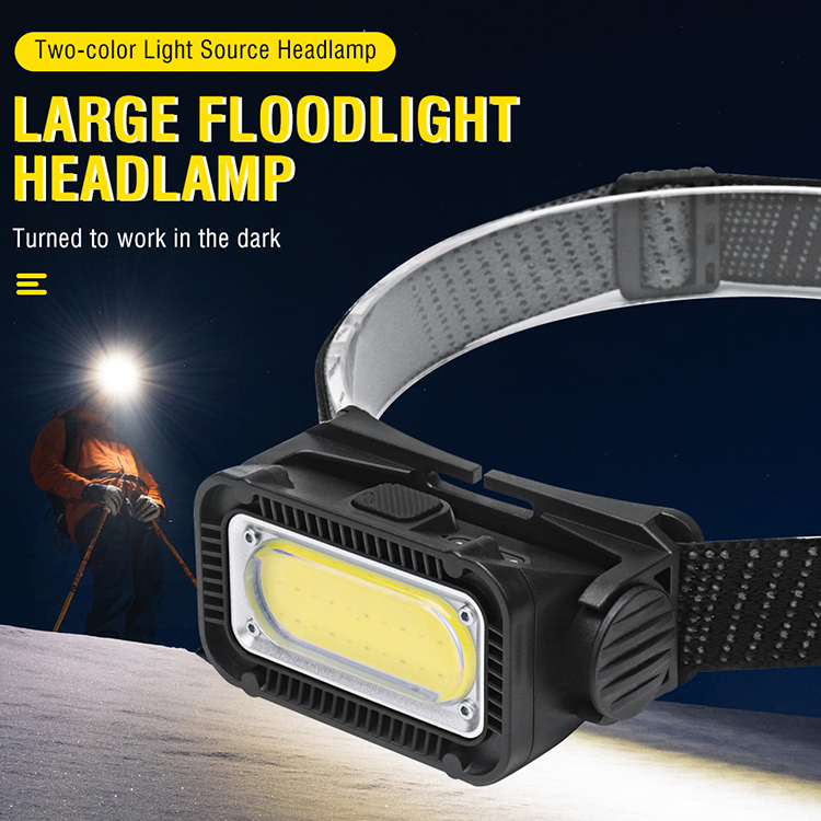 BORUiT 2023 New Arrival COB Headlamp 500lm Red Light Hunting Headlight Type C Charging Waterproof Headtorch