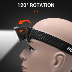 BORUiT 2023 New COB Headlamp High Power Type C Red Color Headtorch Sensor Head Lantern