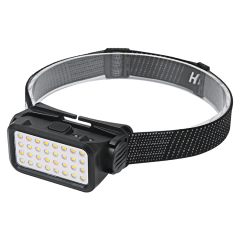 Boruit K351 Powerful 2000lm Headlamp 32 LED Beads Power Volume Indication Light Two Light Color Yellow and White for Outside Lighting