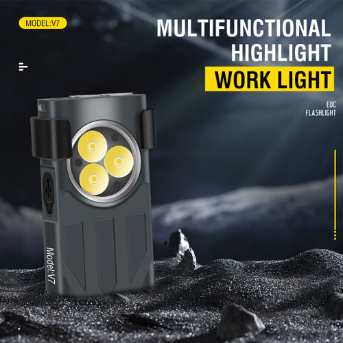 Boruit V7 900 Lm Rechargeable Mini Keychain Flashlight Multifunction Mini Torch Ipx5 Waterproof Work Light With Magnetic