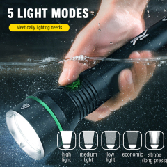 Boruit S5 professional diving flashlight underwater 5000 lumens 110m Long Range Led Scuba Diving Torch Flashlight