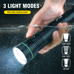 BORUiT S4 High Power 3000lm Diving Flashlight Underwater Professional Diving Flashlight 10m Depth Scuba Diving Flashlight Underwater Led