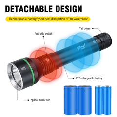 Boruit S5 professional diving flashlight underwater 5000 lumens 110m Long Range Led Scuba Diving Torch Flashlight