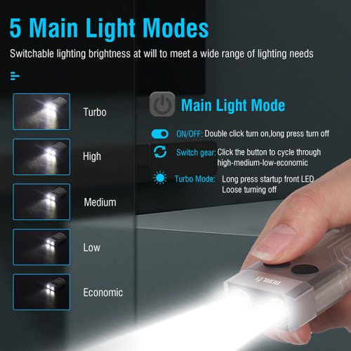 V10 Mini Keychain Flashlight Usb-c Rechargeable Edc Flashlight With UV Light High Power 1000 Lumens Fluorescent Edc Flashlight