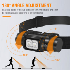 BORUiT HP340 Rechargeable Headlamp Red Light Heactorch for Hunting Type C Port Waterproof LED Headlamps