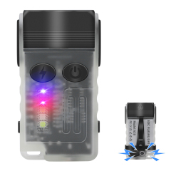 Boruit V20 Mini Keychain Flashlight High Power 1000 Lumens Usb-c Rechargeable Edc Flashlight With Two-Way Clip Light,13 Modes