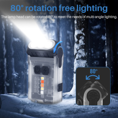 BORUIT V15 Small EDC Flashlight 1200 Lumens Rechargeable 10 Modes Waterproof Flash Light with Clip, Magnet, Warm Red Blue Light