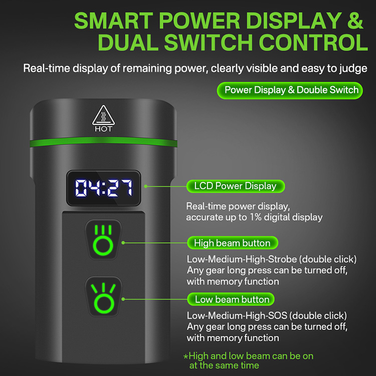 BORUiT L14 Waterproof Outdoor Bicycle Headlight 4000 lumens Aluminum Alloy USB Rechargeable for Night Riding Lighting Bike Lights