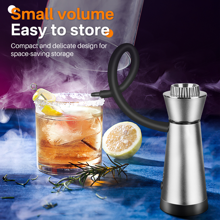 Boruit Smoke Infuser Portable Handheld Adjustable Cold Smoking Gun Food Drink Smoke Infuser for Bar Cooking Meat Barbecue Drinks