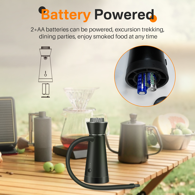 Boruit Portable Handheld Cold Smoking Gun Vacuum Sealer Electric Food Drink Cocktail Whisky Smoker Food Drink Smoke Infuser