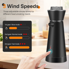Boruit Portable Handheld Cold Smoking Gun Vacuum Sealer Electric Food Drink Cocktail Whisky Smoker Food Drink Smoke Infuser