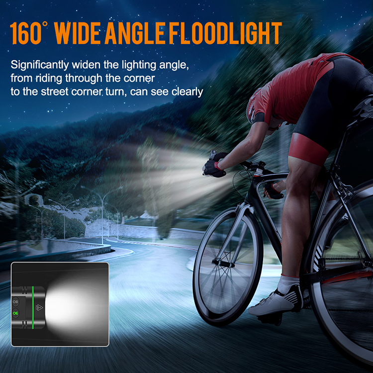 Boruit L5 Bicycle LED Light 1300lm High Bright Night Bike Light USB Charging Outdoor Sports Mountain Bike Accessories