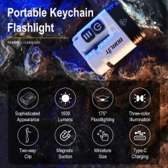 Boruit New U6 Clip and Magnet Torch Light Emergency Rechargeable Mini Flashlight EDC Pocket flashlight with Custom Logo