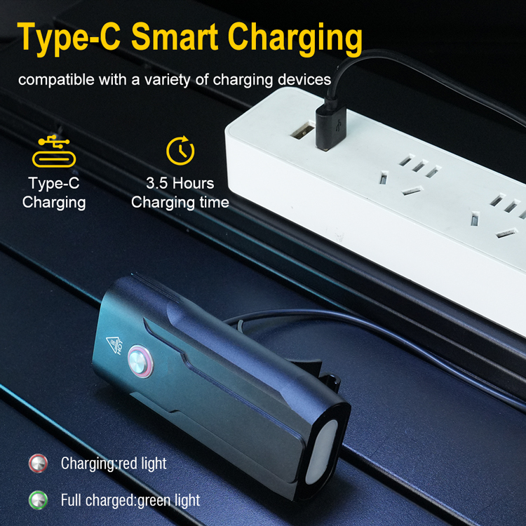 Boruit LD12 Bike Lights Led 1050 hight Lumens Rechargeable Bicycle Headlight Road MTB Cycling Front Lights