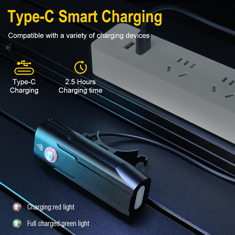 Boruit LD14 New night riding outdoor road bike led light waterproof rechargeable 1190 lumen 2600mAh bicycle front light