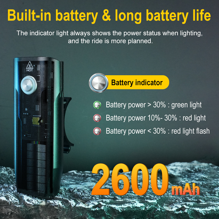 Boruit LD14 New night riding outdoor road bike led light waterproof rechargeable 1190 lumen 2600mAh bicycle front light