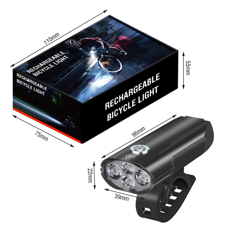 Boruit LD14 New night riding outdoor road bike led light waterproof rechargeable 1190 lumen 2600mAh bicycle front light