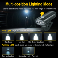 Boruit LD14 New night riding outdoor road bike led light waterproof rechargeable 1190 lumen 2600mAh bicycle front light