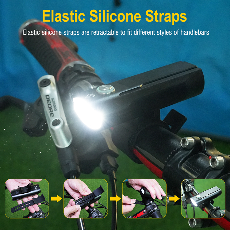 Boruit LD14 New night riding outdoor road bike led light waterproof rechargeable 1190 lumen 2600mAh bicycle front light