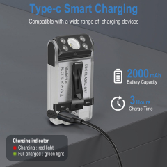 Boruit v30 keychain edc led flashlight head swivel 2000mah battery power bank fluorescent flashlight with UV light