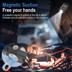 Boruit V30 Rechargeable Mini Torch Light 900 Lumens Pocket Flashlight with Power Bank,UV Red Torch Light,Magnetic Flashlight