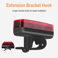 Boruit D2 Bike Tail Light Bicycle Lamps Bicycle Safety Warning Rear Light Rechargeable LED Bike Rear Cycling Light with Memory Function