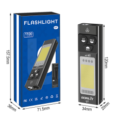 Boruit U7 High Lumens Rechargeable Flashlight Multifunctional Powerful Pocket Work Light Magnetic Flashlight with 365nm UV light