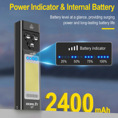 Boruit U7 High Lumens Rechargeable Flashlight Multifunctional Powerful Pocket Work Light Magnetic Flashlight with 365nm UV light