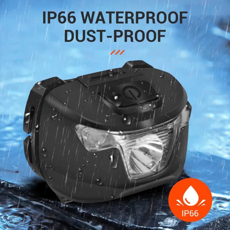 Boruit BR01 Outdoor Portable LED Headlamp Fishing White Red Light Headlight Abs Plastic Body Camping LED Torch with aaa battery