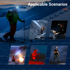 Boruit BR01 Outdoor Portable LED Headlamp Fishing White Red Light Headlight Abs Plastic Body Camping LED Torch with aaa battery